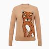 Nova Camisa de Base Tricotada em Cashmere com Jacquard de Desenho Gejia Outono/Inverno 2024 Redutora de Idade Suéter de Animal Ano do Coelho