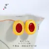 Pendientes de Lujo Estilo Hong Kong para Mujer con Fuerte Retención de Color, Chapados en Oro con Patrón de Diamante, Circonita Estrellada y Clavos con Forma de Huevo de Paloma
