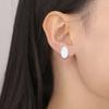 Aretes de botón redondos ovalados triangulares en forma de corazón para mujeres niñas acero inoxidable oro aretes geométricos joyería regalo