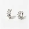 Pendientes de Plata de Ley S925 Incrustados con Circonita para Mujer Diseño de Nicho Alto Sentido de la Moda Europea y Americana ins Brazaletes para Oreja Accesorios Versátiles para Pendientes