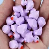 Acessórios artesanais transfronteiriços makaron diy acessórios de resina micro ornamentos de paisagem paisagismo musgo miniatura cor patinho
