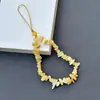 Cordón para Teléfono Móvil de Grava de Aventurina Natural Cadena para Teléfono Móvil Cordón Cadena para Teléfono Móvil de Cristal de Gama Alta Antiperdida para Mujer
