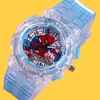 Reloj Deportivo Digital Luminoso de Spider-Man para Niños, Análogo, Moda LED, Colorido, Parpadeante, Reloj de Cuarzo