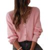 Cárdigan de Punto de Color Sólido con Encaje y Cuello en V Estilo Coreano, Dulce y Romántico, Edición Limitada para Otoño e Invierno, Moderno y Adelgazante para Mujer
