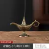 Venta al por mayor del fabricante Quemador de incienso pequeño de aleación Estilo Zen Retro Quemador de incienso pequeño Boshan Quemador de incienso de plato de Dragón y Fénix para el hogar Adornos para ceremonia de incienso