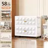 Armario de almacenamiento plegable multicapa transfronterizo, armario de almacenamiento para el hogar, no requiere instalación, con ruedas, organizador de bocadillos y juguetes, armario para bebé