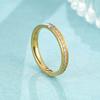 Anillo de circonita Fritillaria Gap nicho ins viento joyería para pareja simple para hombre y mujer galvanoplastia 14k anillo de acero de titanio al por mayor