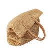 Bolso Tejido de Paja para Mujer Nuevo Z Hogar Ocio Bolso de Playa Vacaciones Costeras Gran Capacidad Bolso Tejido Hombro Mano Bolso de Paja