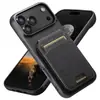 Adecuado para iPhone 18 Pro Max, Funda para Teléfono Apple 17 con Ranura para Tarjeta, Soporte para Samsung S26 Ultra, Funda de Cuero para Google 11