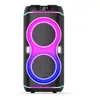 Modelo Privado Popular Transfronteiriço Alto-falante Bluetooth Duplo de 8 polegadas Subwoofer Portátil de Alta Potência Alto-falante Bluetooth Sem Fio para Exterior