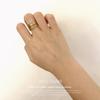 Anillo liso hueco multicapa exagerado de moda estilo europeo y americano con revestimiento al vacío de acero de titanio y oro de 18 quilates, venta al por mayor