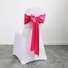 Funda para Silla de Banquete de Boda Estilo Nórdico con Lazo Floral Bufanda de Seda Respaldo de Silla Cinta Floral de Satén