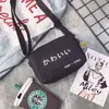 Nova Bolsa Transversal de Lona Retrô Harajuku Menina Cool Bolsa de Ombro Disco Bolsa Pequena para Mulheres