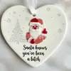 Navidad Nuevo Producto Acrílico Decoración de Coche Colgante Corazón Adorno de Papá Noel Coche