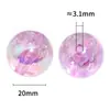 Cuentas Acrílicas de Alta Transparencia con Recubrimiento de Color UV 20mm Burbuja Agujero Vertical Cuentas Sueltas Accesorios para Joyería Hecha a Mano DIY Venta al por Mayor