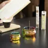 Cuenco de Tesoro de Vidrio Quemador de Incienso de Vidrio Portainciensos para el Hogar Interior Portainciensos Xiangyun Estilo Nuevo Chino Aromaterapia Aromaterapia