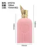 Processamento e Personalização de Frasco de Perfume Flocado 100ml Frasco Pequeno Transparente para Recarga de Perfume Frasco de Vidro Frasco Vazio Tampa de Perfume Flocado