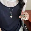 Collar colgante geométrico minimalista cepillado estilo coreano para mujer, diseño único y versátil, cadena para la clavícula, accesorio de moda y versátil para mujer