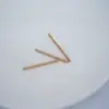 Electroforesis Alta Retención de Color DIY Estilo Antiguo Hecho a Mano 2*25mm Pasador de Resorte para Hanfu con Envoltura de Flor y Antenas de Mariposa