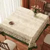 Toalha de Mesa Quadrada Estilo Americano, Impermeável, à Prova de Óleo, Lavável, Capa de Mesa de Jantar em PVC, Capa Pequena para Mesa Quadrada, Pano para Mesa de Centro com Ambiente