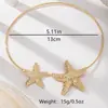 1 Pieza Collar para Mujer Metal Dorado Estrella de Mar Bohemio Vacaciones Estrella de Mar Aleación Collar Joyería para Fiesta Banquete