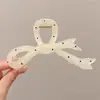 Dulce pinza de tiburón retro para cabello voluminoso, accesorio de pinza para el cabello grande, nuevo y lindo pinza de garra con moño 2026