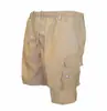 Shorts Cargo de Moda Multibolsos em Estoque Venda Quente Transfronteiriça Calças Casuais Masculinas Comprimento até o Joelho Comércio Exterior Amazon Shorts Cargo