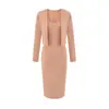 Sexy y a la moda, relajado y puro, cárdigan abierto y vestido tipo camisola, conjunto de verano para mujer, estilo chica hot, entallado a la cintura, vestido de dos piezas ajustado