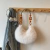 Bolsa de Terciopelo de Felpa de Comercio Exterior para Mujer Gran Capacidad Nuevo 2025 Otoño e Invierno Versátil Bolso de Hombro Axila Bolsa de Bollo de Felpa
