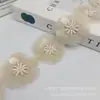 Organza Multicamadas de 5cm Lantejoulas Contas Bordadas à Mão Flores Tridimensionais de Alto Padrão Sapatos Infantis Acessórios de Cabelo Acessórios de Vestuário Acabamento em Renda