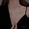 Collar de borlas bañado en plata S925 2023 nuevo estilo de verano para mujer, cadena de clavícula de estilo frío y sencillo, diseño de nicho de lujo ligero