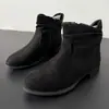 Botines Cortos de Invierno de Moda para Mujer, Punta Fina, Tacón Bajo, Botas Martin, Zapatos de Mujer, Nueva Moda, Novedades, Tacón Grueso