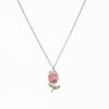 Collar de acero de titanio con diseño de flor de tulipán para mujer, cadena de clavícula con temperamento, ideal para primavera y verano, regalo para novias.