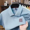 Camiseta tipo polo de malla elástica de algodón de fibra larga Leishibert Xinjiang para hombre, manga corta, transpirable para verano, sin planchar, de manga corta