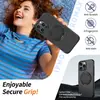 Funda magnética para teléfono con sensación de piel, apta para iPhone 16 Pro Max, con soporte de amortiguación giratorio, Funda para Apple 15 Pro
