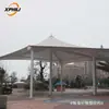 Projetos Personalizados de Guarda-Sóis para Parques Temáticos com Várias Formas de Estruturas de Membrana Têxtil. Arcos Cônicos e em Forma de Sela São Opcionais