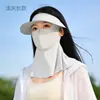 Visera Desmontable, Máscara Protectora de Sol de Secado Rápido, Protección para el Cuello de Verano, Máscara Facial Transpirable de Seda de Hielo con Protección UV