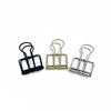Clip de cola larga de 19 mm suministros de oficina carpeta clip de cola de milano metal multicolor clip creativo para tickets clip de cola de pollo hueco