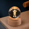 Madera Maciza Bola de Cristal Giratoria Luz de Noche Cielo Estrellado Adorno de Escritorio Creativo Artesanía Temporada de Graduación Regalo Personalizado