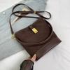 Bolsos Pequeños de Moda para Mujer en Comercio Exterior, Otoño e Invierno 2025 Nuevo Bolso Cruzado Esmerilado Retro Bolso Cubo