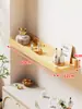 Estante de madera para pared para mesita de noche de dormitorio, estantería de madera para pared, estante de almacenamiento para pared