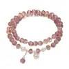 Pulseira de Pérolas Abóbora com Contas de Pedra Olho de Gato Empilhável para Mulheres, Pulseira de Estilo de Luxo Leve de Nicho, Acessório Versátil e Elegante