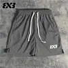 Pantalones Cortos 3V3 Transpirables de Secado Rápido para Baloncesto, Deportes, Correr, Fitness, Pantalones Cortos Prácticos Estilo Americano, de Longitud hasta la Rodilla, Pantalones de Tres Cuartos