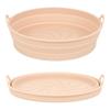 Nuevo Producto Transfronterizo Creativo Redondo Freidora de Aire Molde de Silicona para Hornear Cocina Hogar Almacenamiento Plegable Molde para Hornear Engrosado