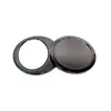 Espejo de Maquillaje Plegable de Metal de Doble Cara, Espejo de Retoque Resistente, Espejo Pequeño Portátil con Tapa abatible, Espejo Mini de Viaje