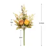 Buquê de Flores Artificiais Rosa Kit de Materiais DIY Caixa de Flores com Flores Rosa Névoa de Outono Flores Amarradas à Mão Flores para Decoração de Salão de Casamento
