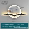 Nova luminária de parede estilo chinês moderna minimalista para sala de estar de casa, pintura decorativa de parede de fundo de sofá, luzes de mural decorativas de sala de chá de luxo