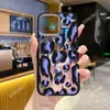 Funda de Teléfono con Estampado de Leopardo Color Café de Comercio Exterior Adecuada para iPhone 17, Sensación de Alta Gama, Funda de Teléfono Engrosada Anti-Caídas para Apple 16/15