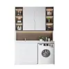 Gabinete Combinado para Lavadora Doble Personalizado Espacio Panal de Aluminio Gabinete de Balcón Moderno Simple Gabinete Integrado para Secadora Fabricante