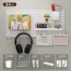 Prateleira Organizadora de Painel Perfurado de Parede Sem Furos Rack de Exibição para Decoração de Parede DIY Organizador de Mesa para Casa